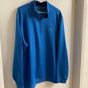 *Men’s Under Armour medium weight blue quarterzip size XXL